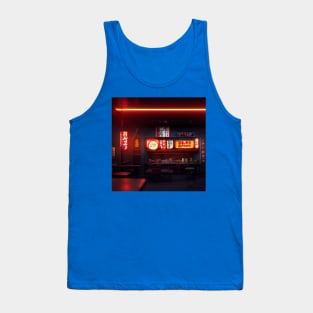 Cyberpunk Tokyo Ramen Shop Tank Top